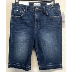 Frayed Jeans Nordstrom's Denim Biker Shorts Size 28 Dark Wash 11" inseam NEW